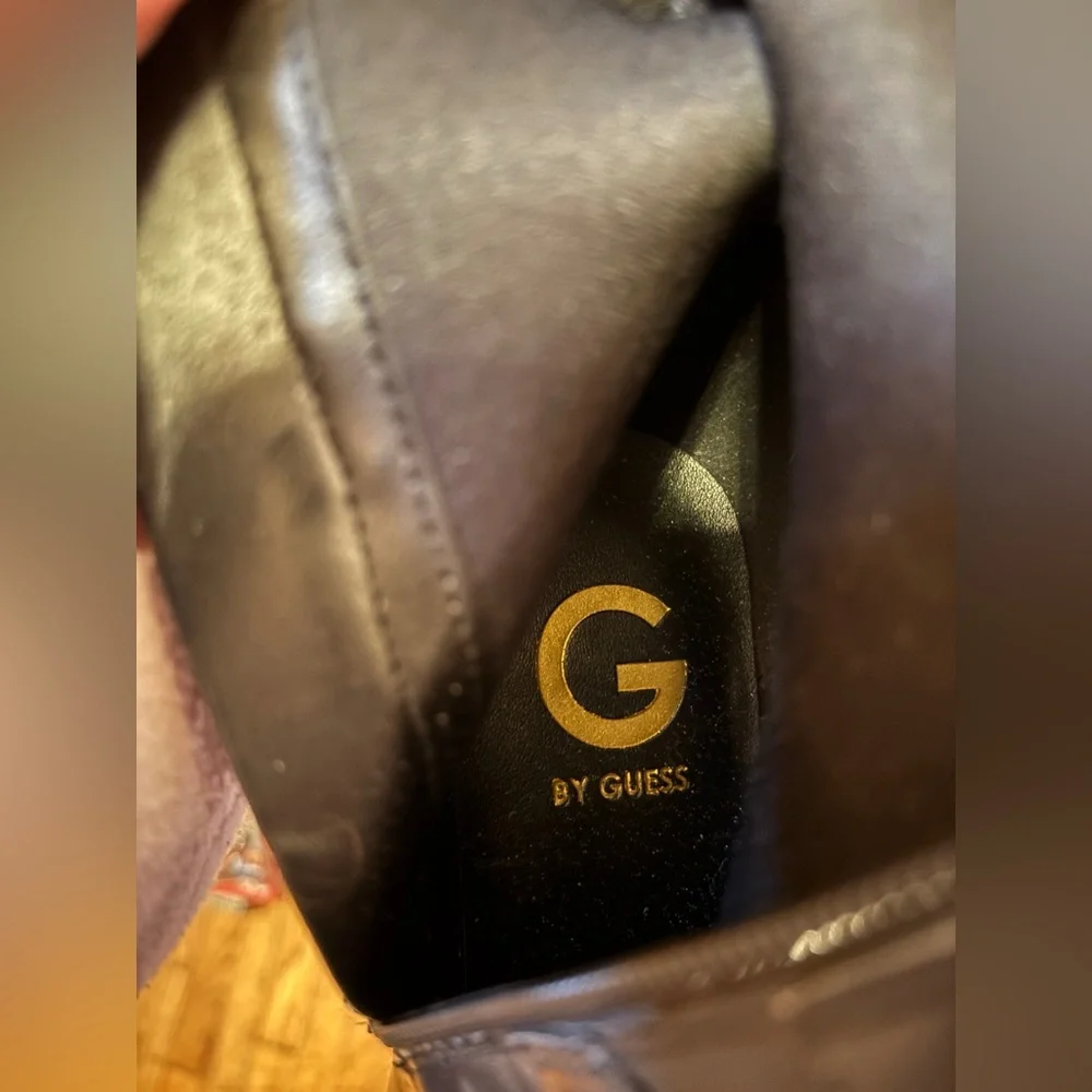Black Boots G by Guess Size 9M Gorgeous Detail - Picture 6 of 7